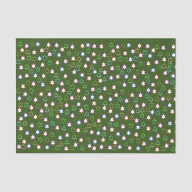 Papel De Seda triângulos e estrelas diversão e capricho bonitinh (Frente )