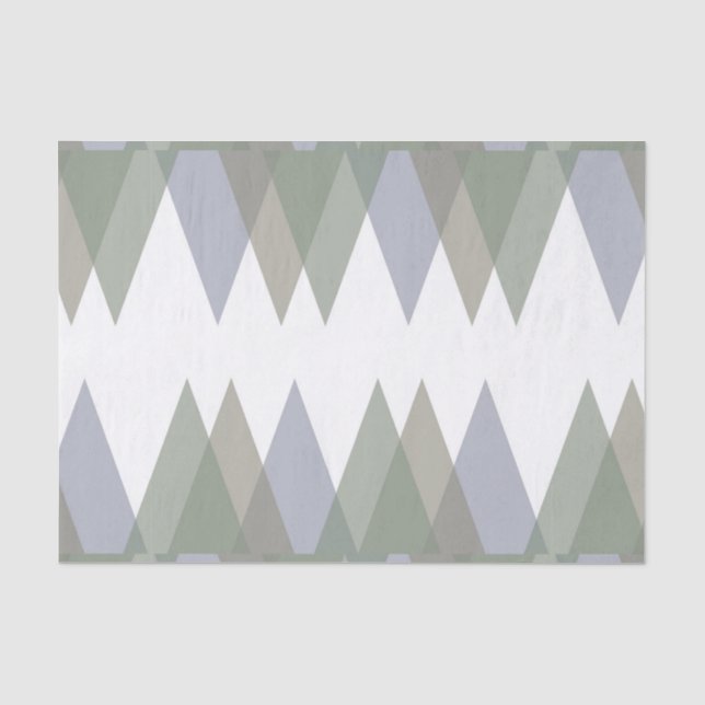 Papel De Seda Triângulos Khaki (Frente )