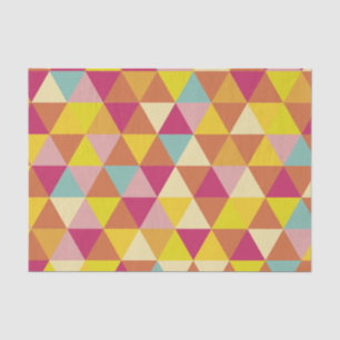 Papel De Seda Triângulos Multicolores Polígonos em Forma Geométr