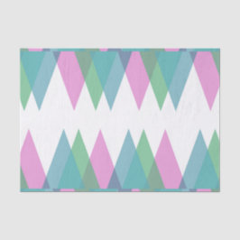 Papel De Seda Triângulos rosas e verdes