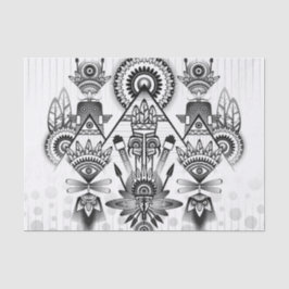 Papel De Seda Tribal Nativo abstrato