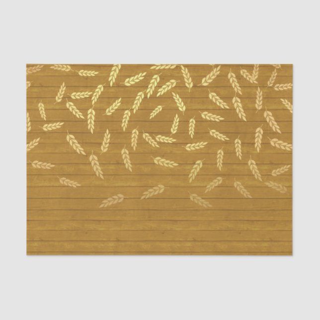 Papel De Seda Trigo de outono Dourado (Frente )