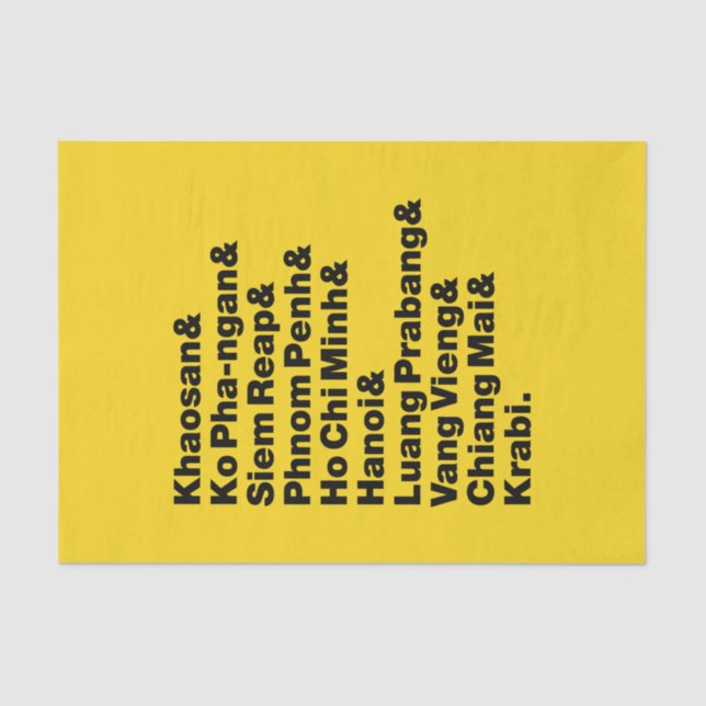 Papel De Seda Trilha / Circuito de Banana Pancake (Frente )