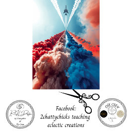 Papel De Seda Trilhos de Jato de Fumo Vermelho Azul Azul