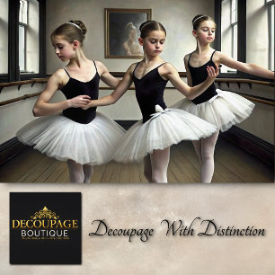 Papel De Seda Trio em Tule Decoupage de Bailarina
