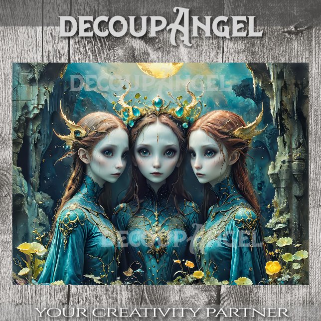 Papel De Seda Trio Ninfônico Whimsical - Decoupage - (Criador carregado)