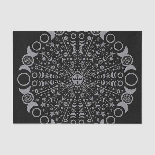 Papel De Seda Triple Moon Mandala (Frente )