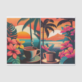 Papel De Seda Tropcial Java no Paraíso, Café da Manhã