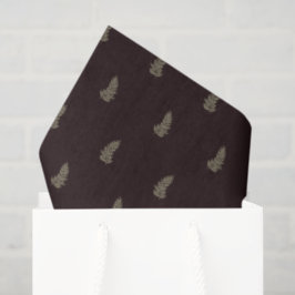 Papel De Seda Tropical Christmas Sage Green Black Palm Leaf