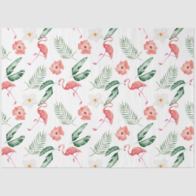 Papel De Seda Tropical Flamingo Series Design 17 (Frente )