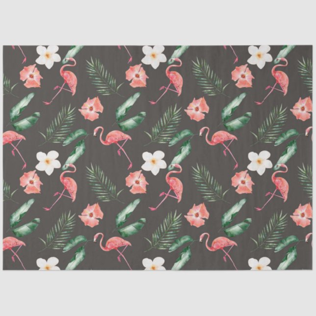 Papel De Seda Tropical Flamingo Series Design 18 (Frente )