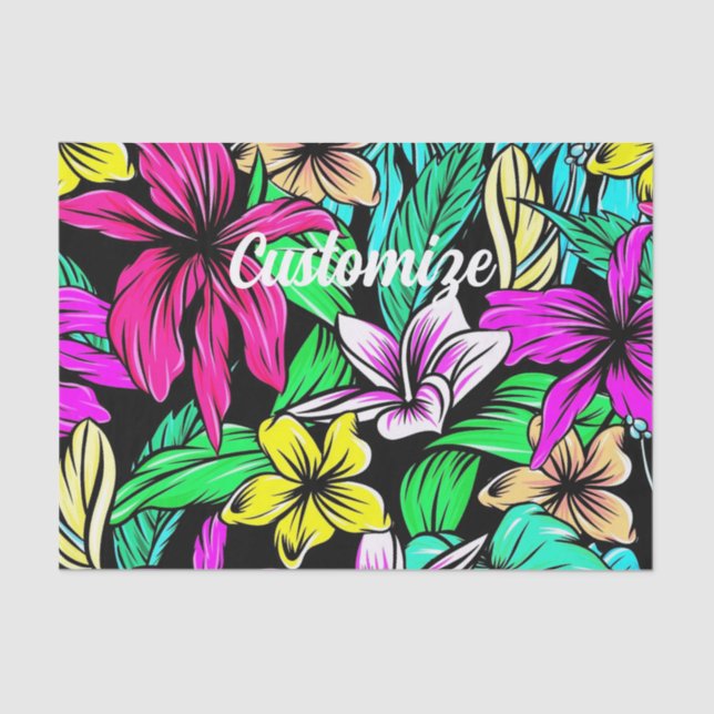 Papel De Seda Tropical Flower Mix Thunder_Cove (Frente )