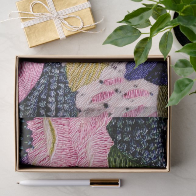 Papel De Seda Tropical Modernism Floral (Presente)