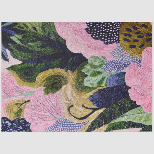 Papel De Seda Tropical Modernism Floral (Frente )