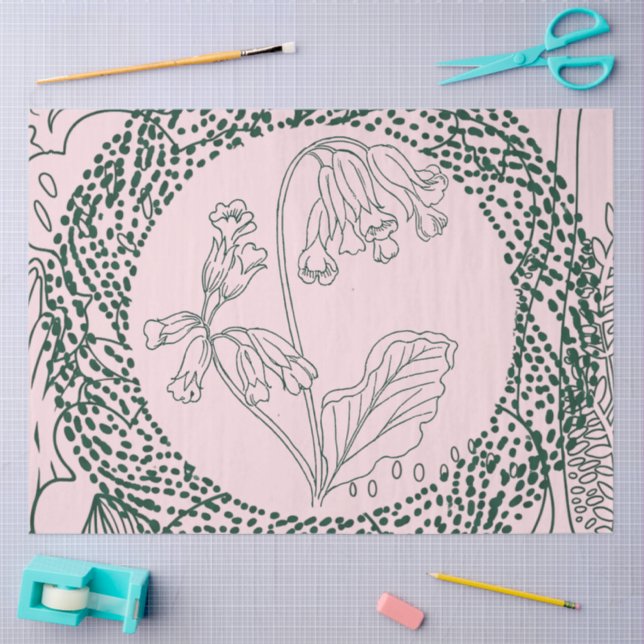 Papel De Seda Tropical Modernism Gift Wrap  (Arte )