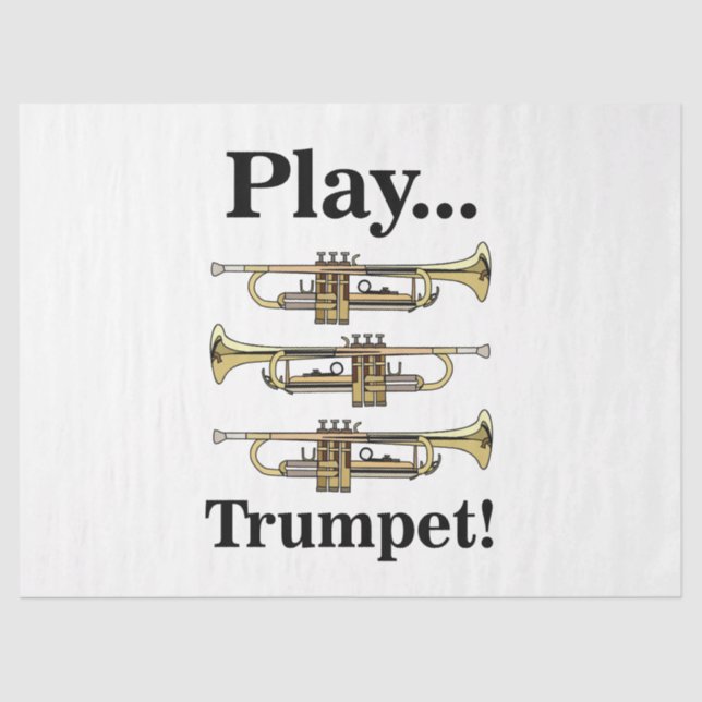 Papel De Seda Trumpet Player Trumpeter Musician (Frente )