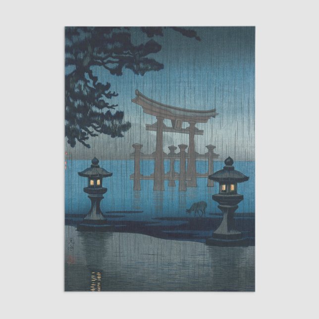 Papel De Seda Tsuchiya Koitsu - Miyajima na Chuva (Criador carregado)