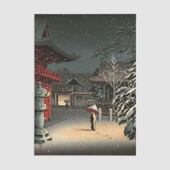 Papel De Seda Tsuchiya Koitsu - Neve no Santuário Nezu (Criador carregado)