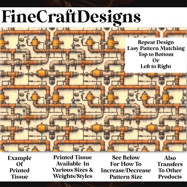 Papel De Seda Tubagens Estanqueiras Industriais Padrão BM6 Decou (Criador carregado)