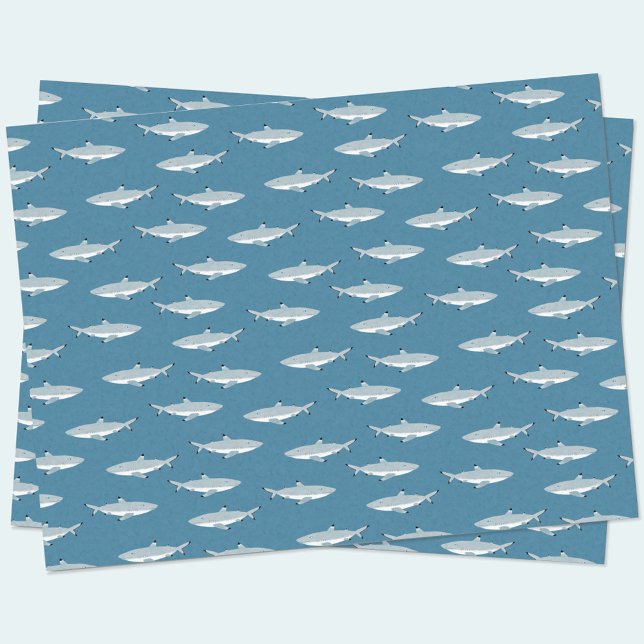Papel De Seda Tubarão-recife com ponta preta (Black Tipped Reef Shark tissue paper)