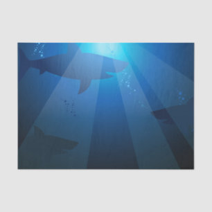 Papel De Seda Tubarões nadando