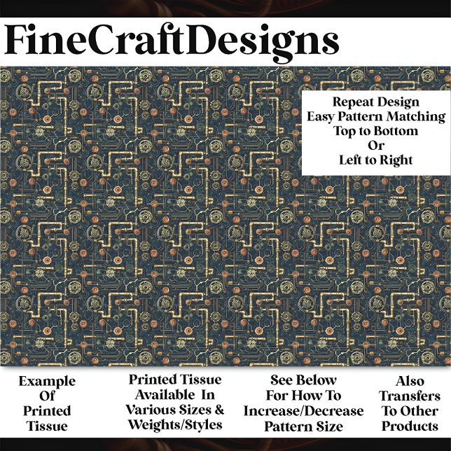 Papel De Seda Tubos e engrenagens, Desligamento Red & Dourado BL (Criador carregado)