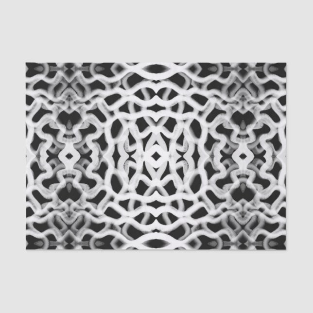 Papel De Seda Tubular Branca Em Preto (Frente )