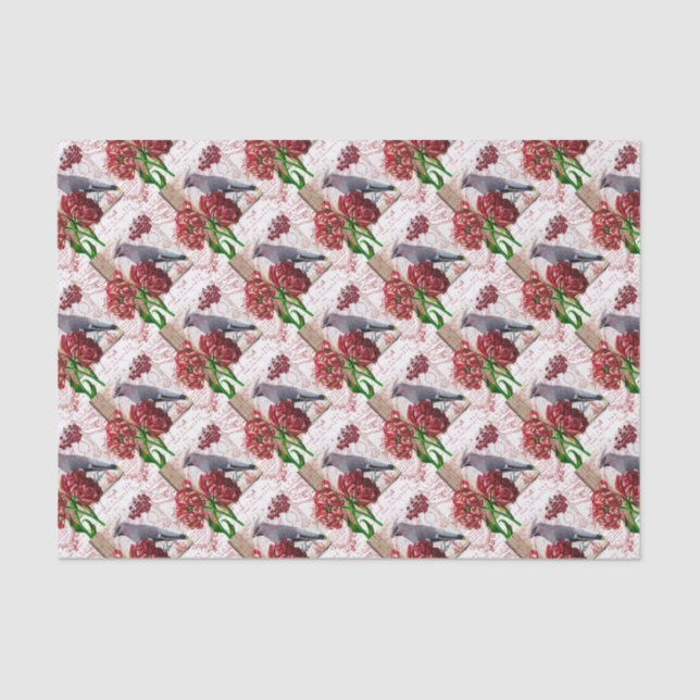 Papel De Seda Tulip E Waxwing Boêmian (Frente )