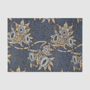 Papel De Seda Tulipa de William Morris no padrão Willow em azul