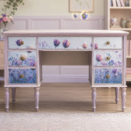Papel De Seda Tulipa Lavanda Nebulosa Decoupage
