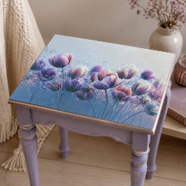 Papel De Seda Tulipa no Prado de Decoupage Lavanda Rubor