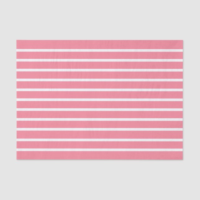 Papel De Seda Tulipa Rosa Com Stripes Brancas (Frente )