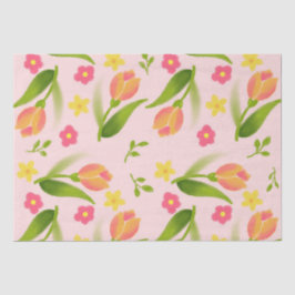 Papel De Seda Tulipas de pêssego