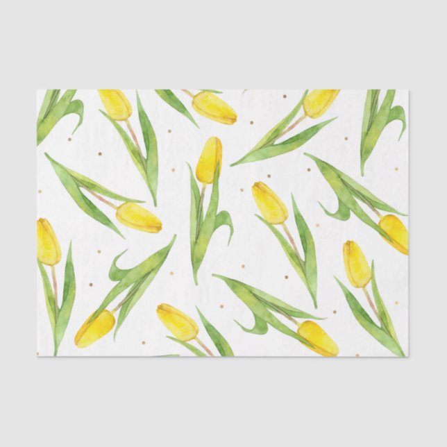 Papel De Seda Tulipas (Design 33 Série Amarelo/Laranja) (Frente )