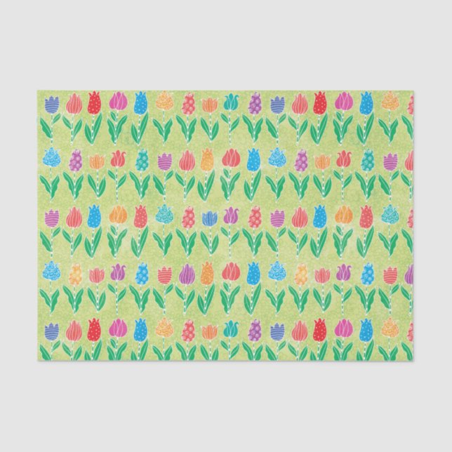 Papel De Seda Tulipas lunáticas (Frente )