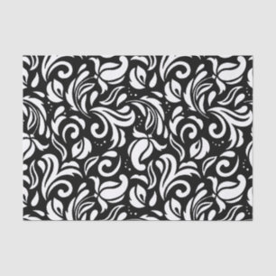 Papel De Seda Tulipina Floral Decorativa em Branco
