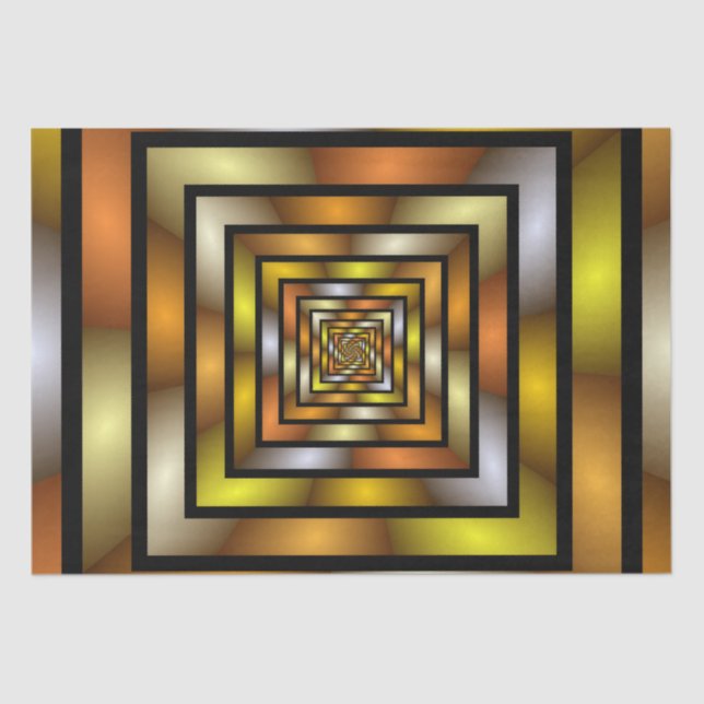 Papel De Seda Túnel Luminoso - Gráfico Fratural Trippy (Frente )