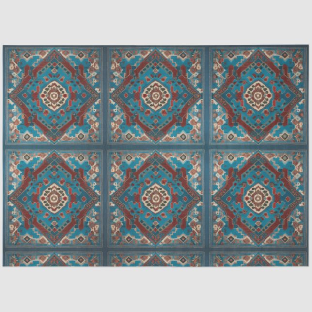 Papel De Seda Turca Trendy Linda Coleção de Padrões Antigos (Frente )