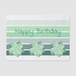 Papel De Seda Turquesa e Mint Green