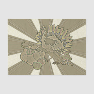 Papel De Seda Turquia no Dia de Ação de Graças -