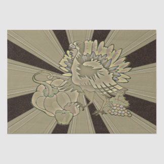 Papel De Seda Turquia no Dia de Ação de Graças -