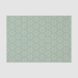 Papel De Seda Turquoise Cream Lace Bloom Modern Prairie Filigree