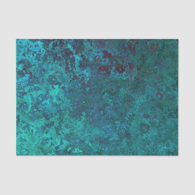 Papel De Seda Turquoise Faux Gemstone Decoupage (Frente )