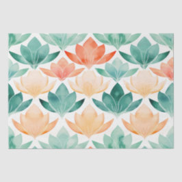 Papel De Seda Turquoise Tangerine Chic Floral