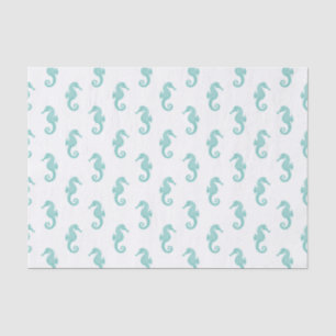 Papel De Seda Turquoise Vintage Watercolor Seacavalos