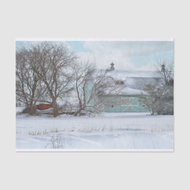 Papel De Seda Turquoise Winter Barn (Frente )