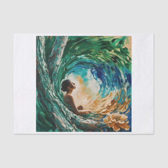 Papel De Seda Tussen de golven decoupage tissue papier (Frente )