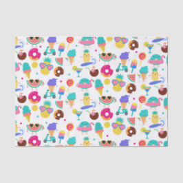 Papel De Seda Tutti Fruitti Guloseimas de Frutas Verão Festa