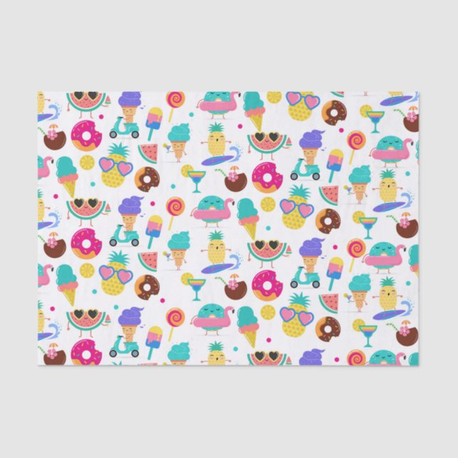 Papel De Seda Tutti Fruitti Summer Fruta Treats (Frente )