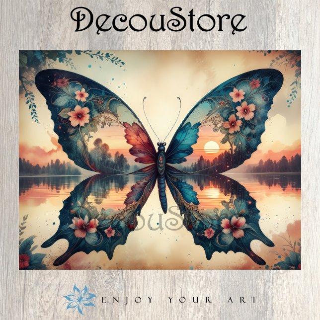 Papel De Seda Twilight Butterfly Decoupage (Criador carregado)